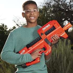 NERF Fortnite, SMG Compact Motoriserad Blaster, Ultra Red Coating, 8 dart, 8 dar
