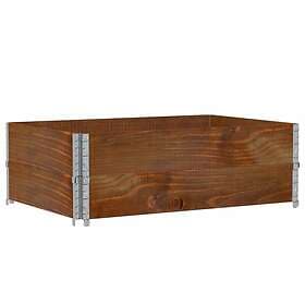 vidaXL Pallkragar 2 st brun 120x80 cm massivt furu 4010278