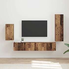 vidaXL 3409013 TV Bench Set Wall Mounted 3 pcs Constructed Wood
