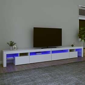 vidaXL TV Stand med LED-belysning vit 290x36.5x40 cm 3152802