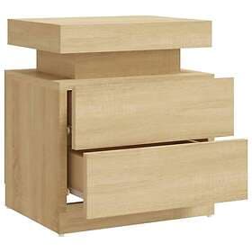 vidaXL Sängbord sonoma-ek 45x35x52 cm spånskiva 326852