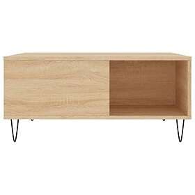 vidaXL Soffbord sonoma-ek 80x80x36.5 cm konstruerat trä 830783