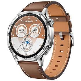 Huawei Watch GT 5 46mm Steel with Brown Composite Leather Strap