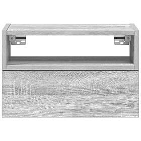 vidaXL Väggmonterat sängbord grå sonoma 45x26x28,5 cm