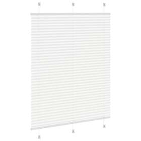 vidaXL Plisserad persienn vit 110x100 cm tyg bredd 109,4cm polyester