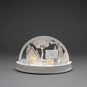 Konstsmide 3280-210 Silhouette Motif House and Snowman 5 LED