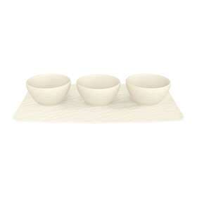 Villeroy & Boch Manufacture Rock Bowl 3-piece with tray Blanc