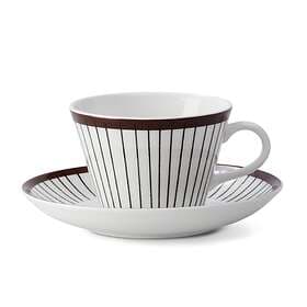 Gustavsbergs Porslinsfabrik Ribb Coffee Cup with Saucer