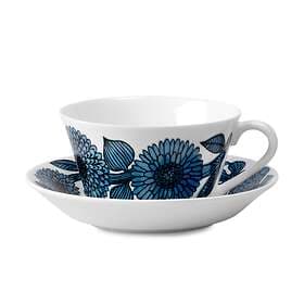 Gustavsbergs Porslinsfabrik Blå Aster Tea Cup with Saucer