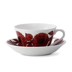 Gustavsbergs Porslinsfabrik Röd Aster Tea Cup with Saucer