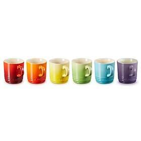 Le Creuset Rainbow Cappuccino Mug 20cl 6-pack