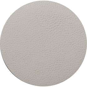 Lind DNA Circle Coasters Serene 10 cm, Cream Återvunnet Läder