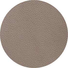 Lind DNA Circle Coasters Serene 10 cm, Mole Grey Återvunnet Läder