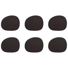 Aida Raw Coasters 6-pack Brown Leather