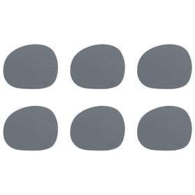 Aida Raw Coasters 6-pack Grey Leather