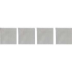 DIYTI Narrow Stripe Coasters 10x10 cm 4-pack Grey Polyester