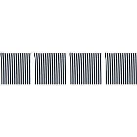 DIYTI Narrow Stripe Coasters 10x10cm 4-pack Navy Blue Polyester