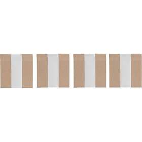 DIYTI Wide Stripe Coasters 10x10 cm 4-pack, Beige Polyester