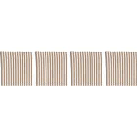 DIYTI Narrow Stripe Coasters 10x10 cm 4-pack, Beige Polyester