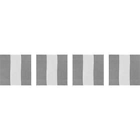 DIYTI Wide Stripe Coasters 10x10 cm 4-pack Gray Polyester