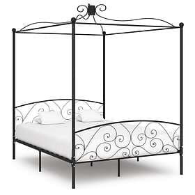 vidaXL Bed Frame black metal 160x200 cm