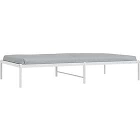 vidaXL Bed Frame metall vit 100x190 cm