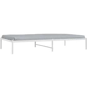 vidaXL Bed Frame metall vit 107x203 cm