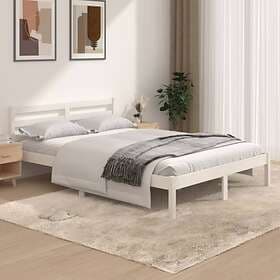 vidaXL Bed Frame massiv furu 135x190 cm vit 4FT6