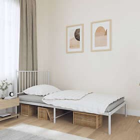 vidaXL Bed Frame med huvudgavel metall vit 100x190 cm