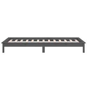 vidaXL Bed Frame LED grå 90x190 cm massivt trä