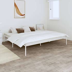 vidaXL Bed Frame metall vit 183x213 cm