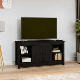vidaXL TV Cabinet Black 103x36.5x52 cm Solid Wood Pine