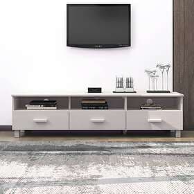 vidaXL TV Cabinet HAMAR White 158x40x40 cm Solid Wood Pine