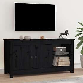 vidaXL TV Cabinet Black 103x36.5x52 cm Solid Wood Pine 814593