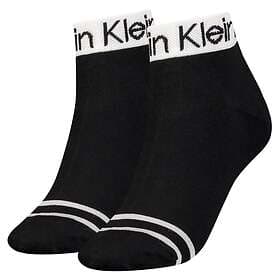 Calvin Klein 2-pack Logo Welt Quarter Sos Svart One Size Dam