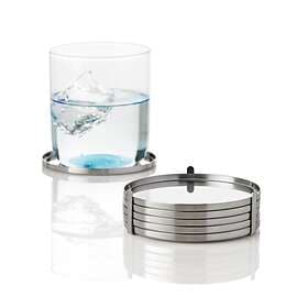 Stelton AJ cylinda-line coasters 6-pack rostfritt stål