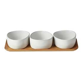 Aida Raw Organic skålset med träbricka