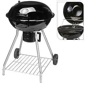 LIVING URBN Charcoal BBQ Grill Round Barbecue Patio Outdoor Picnic Meat Fish Bla