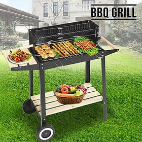 Unbranded Small Size Portable BBQ Charcoal Grill Smoker Garden Wheels Outdoor