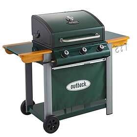 Outback Hunter 3-Burner Hybrid Gas & Charcoal BBQ Green
