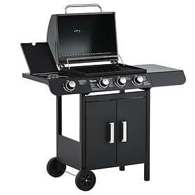 Outsunny Deluxe Gas Barbecue Grill 3+1 Burner Garden Bbq With Large Cooking Area