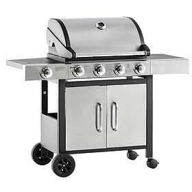 Outsunny Deluxe Gas Barbecue Grill 4+1 Burner Garden Bbq With Large Cooking Area