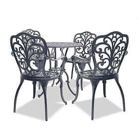 Centurion Supports BANGUI Luxurious Garden & Patio Table 4 Large Chairs with Arm