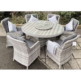 Leisure Chelsea Home And rattan garden furniture round table set Red