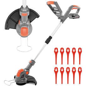 Terratek Cordless Strimmer Grass Trimmer 20V Max Li-ion Lightweight