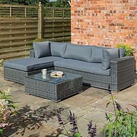 Rowlinson Vienna Lounger Set Grey Weave
