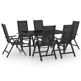 vidaXL Garden Dining Set 5 Piece Aluminium Anthracite Outdoor Table and Chair Bl
