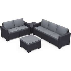 Keter California 5 Seat Sofa Set With Table Cushion