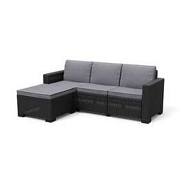Keter California 3 Seater Chaise Longue Mini Graphite
