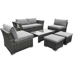 Charles Bentley St Tropez Rattan Lounge Set Grey